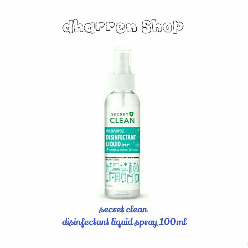 Secret Clean Disinfektan Spray 100ml (Food Grade)
