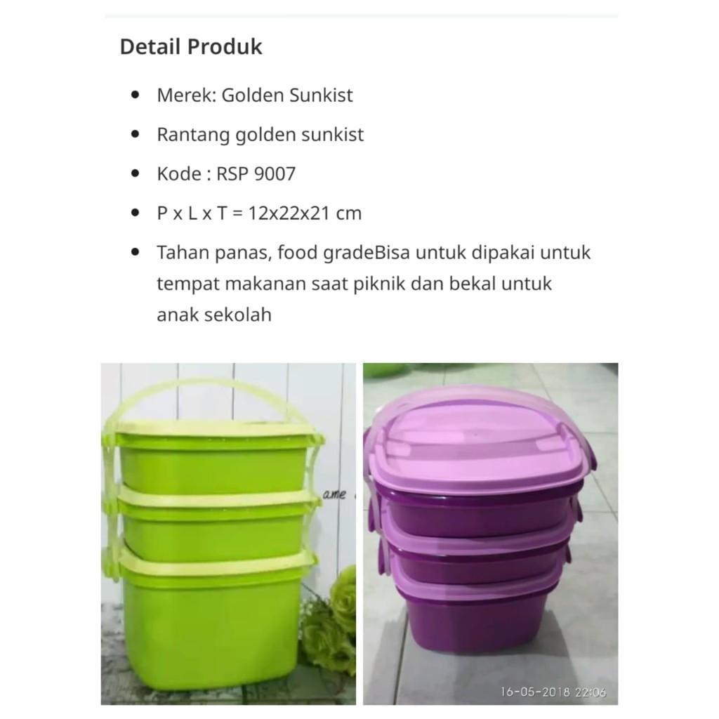 Rantang Golden Sunkist