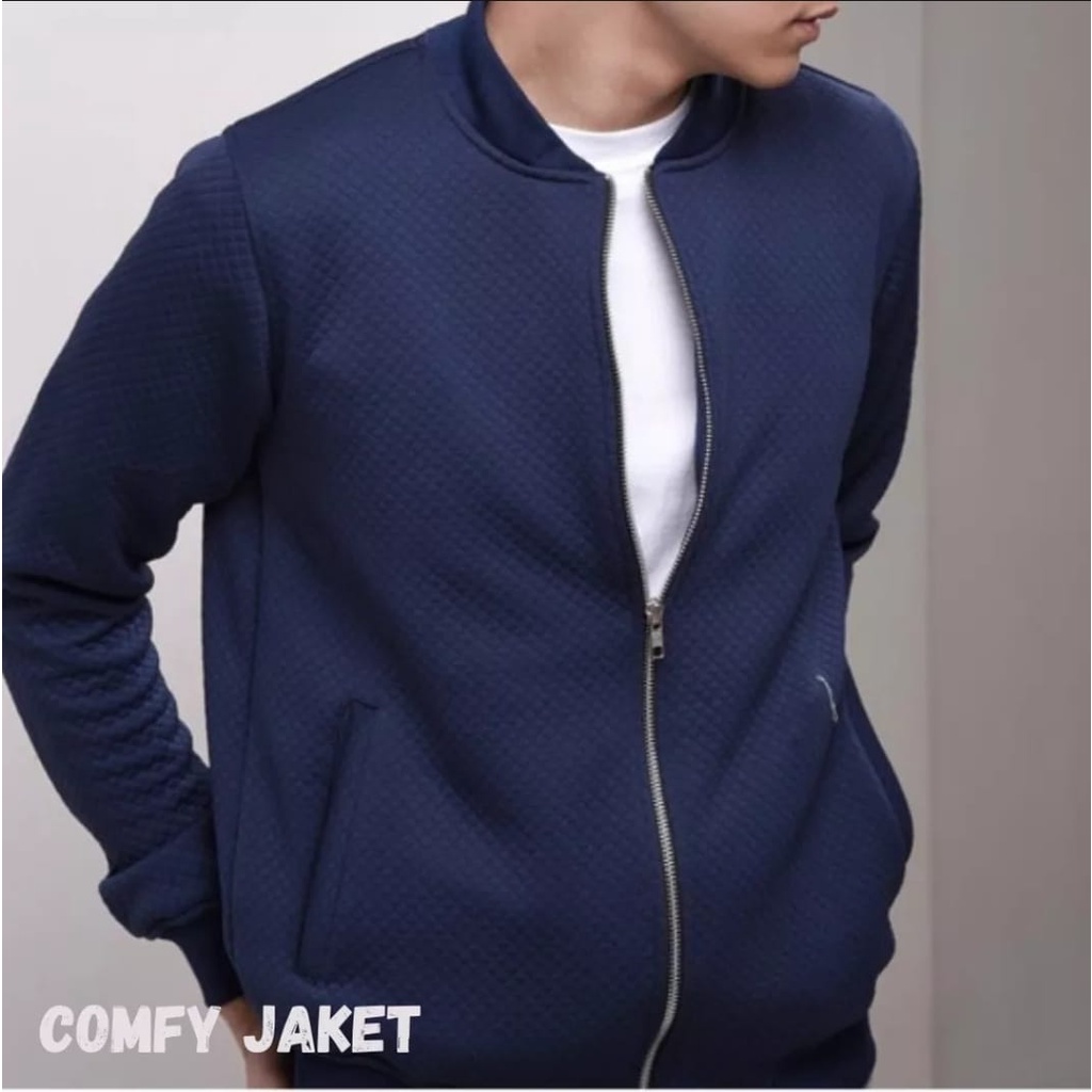 Outer OOTD Jaket Comfy Platinum World l Jaket Bomber Comfy Model HeyMale Original Quality (Bisa Cod)