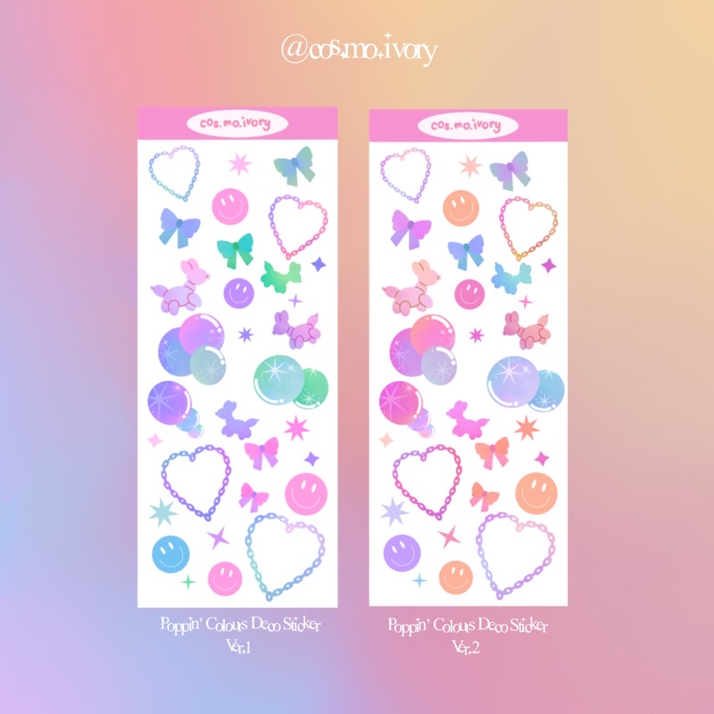 

cosmoivory - Poppin’ Colours Deco Sticker / Polco sticker
