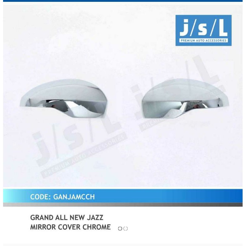 cover spion grand all new jazz, brv 2016 , Brio 2016 , Brio RS 2016, Mobilio hitam chrome carbon jsl