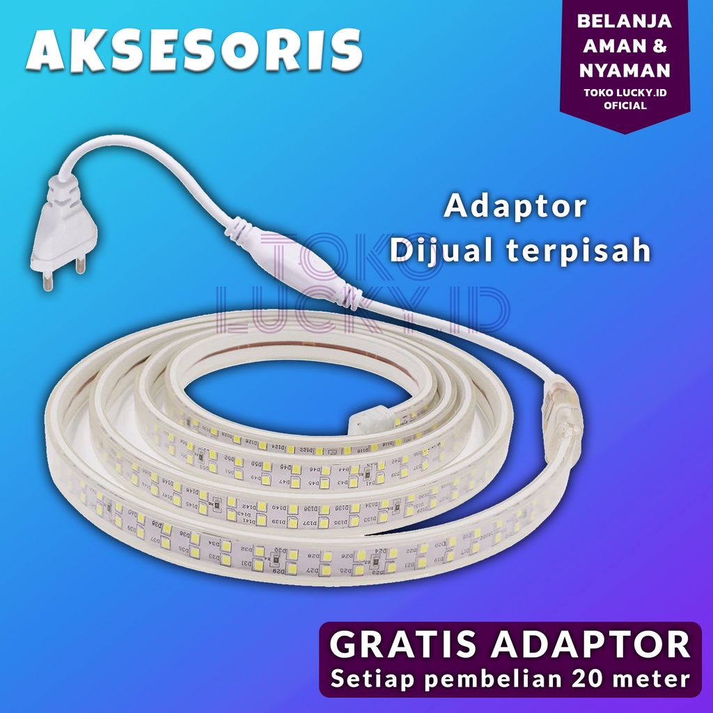 Lampu Hias LED Strip 2 3 5M Waterproof Hiasan Outdoor Indoor Rumah