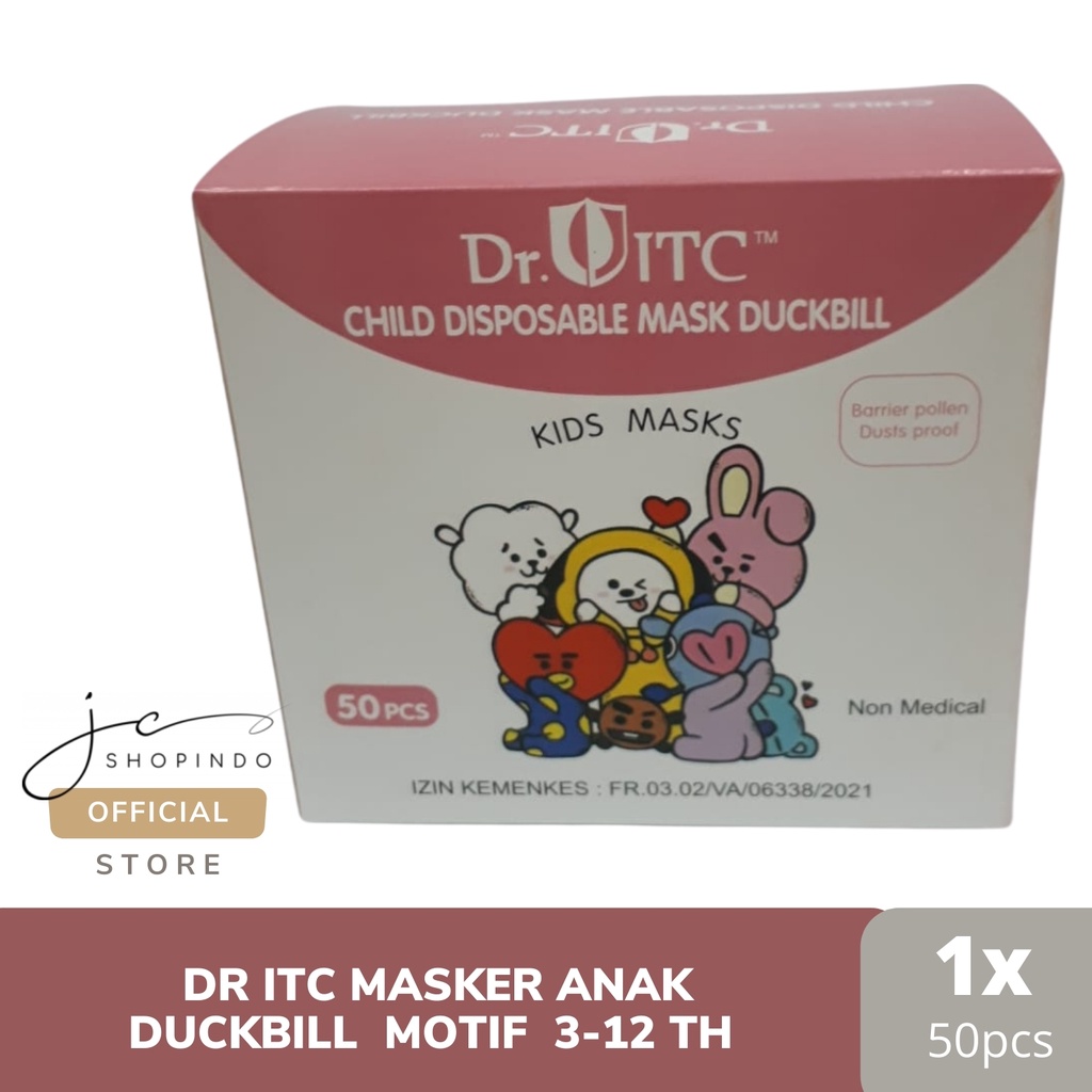 Masker Anak DUCKBILL Motif | Dr ITC | Anak usia 3 -12 th