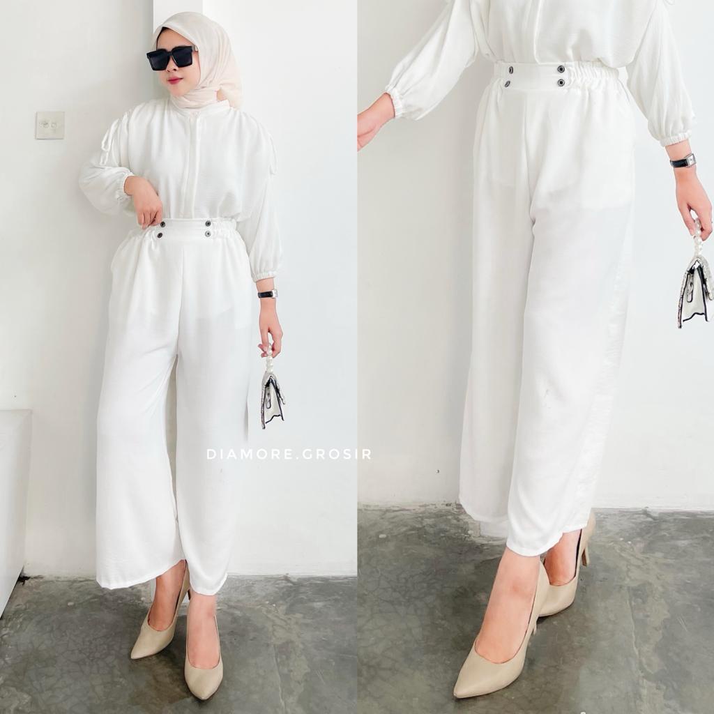 BERLI KULOT CRINCLE HIGHWAIST LOOSE PANTS