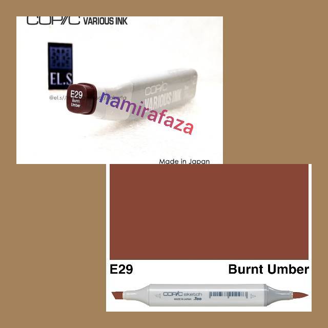 

WAJIB TANYA STOK! COPIC VARIOUS INK COPIC REFILL E29 BURNT UMBER (CVI) COPIC SKETCH MARKER ISI REFIL