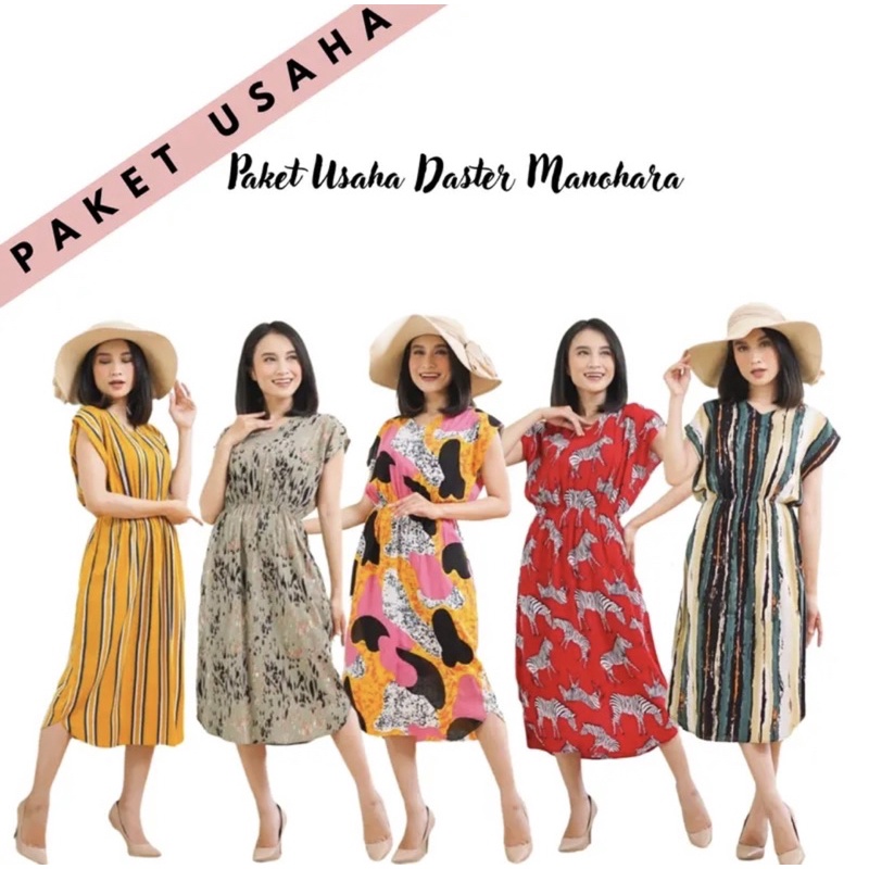 4Pcs Daster Manohara LD 110 Pendek Dastter Pakaian Wanita Promo 4 Pcs Daster Panjang Motif Daster RA