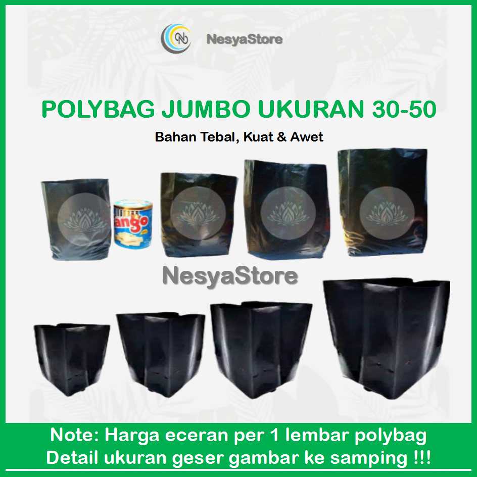 Polybag Polibag Polibek Besar Jumbo Ukuran 30x30 30x35 30x40 35x35 35x40 40x40 45x45 50x50