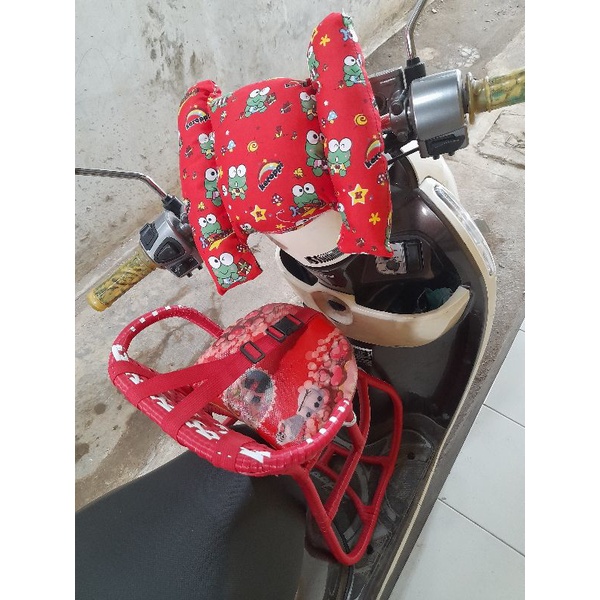 PAKET MURAH Kursi Boncengan Anak Motor Matic Lilitan Full Dilengkapi Sabuk Pengaman Dan BANTAL STANG