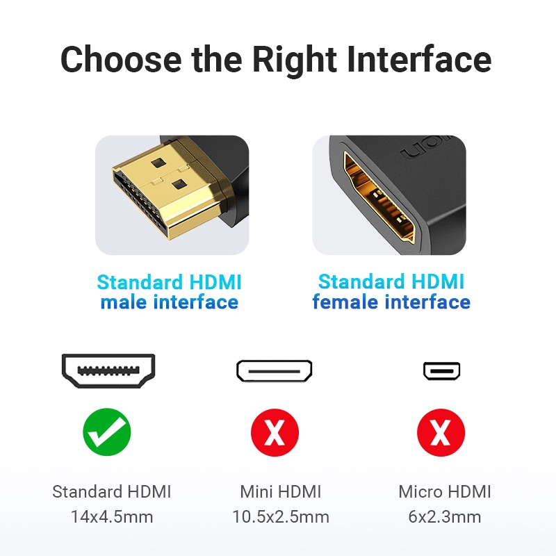 Vention Adaptor Hdmi 270 Derajat Male Ke Female 2.0 4k 2k 1080p