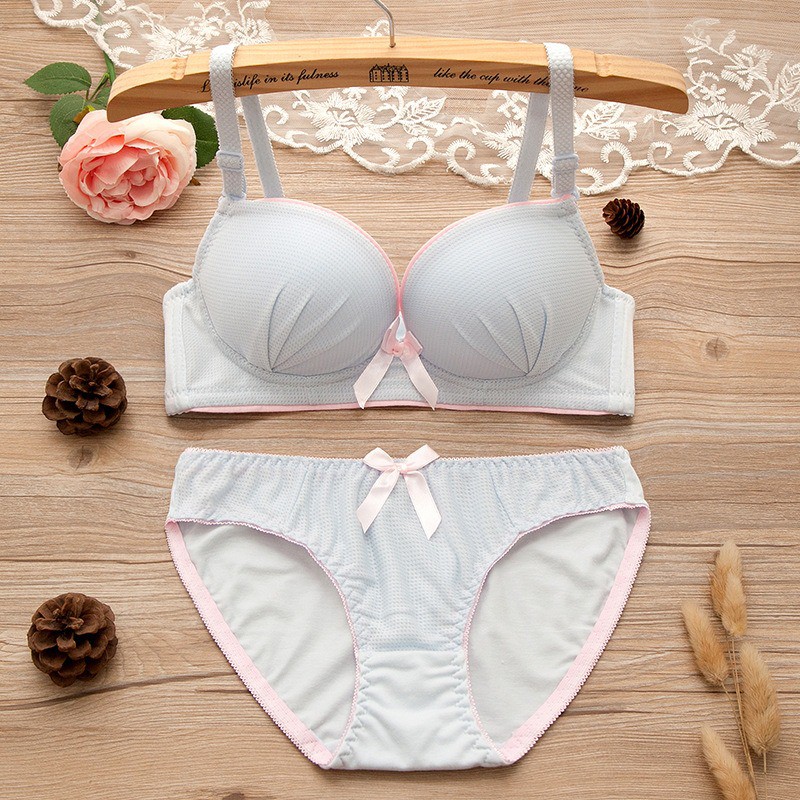 PROMO TERMURAH SET Bra / BH  + celana dalam cewek import korea KR018 pita (2in1)