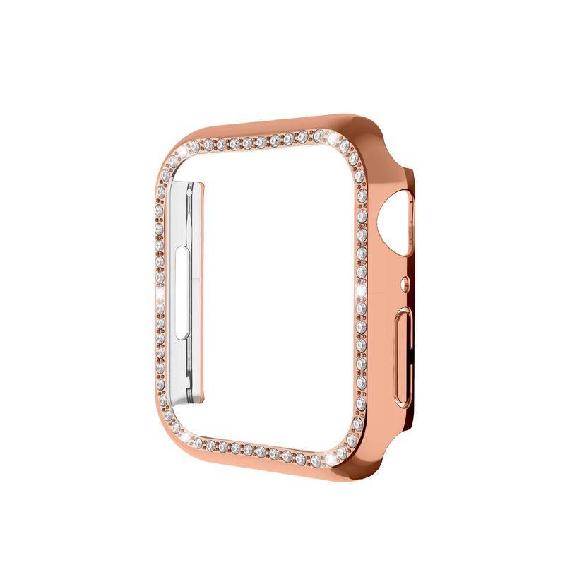 Case Bezel Lapis Kristal Berlian Berkilau Untuk Apple Watch Seri 7 6 5 4 3 2 1 SE 45mm 41mm 42mm 44mm 40mm 38mm