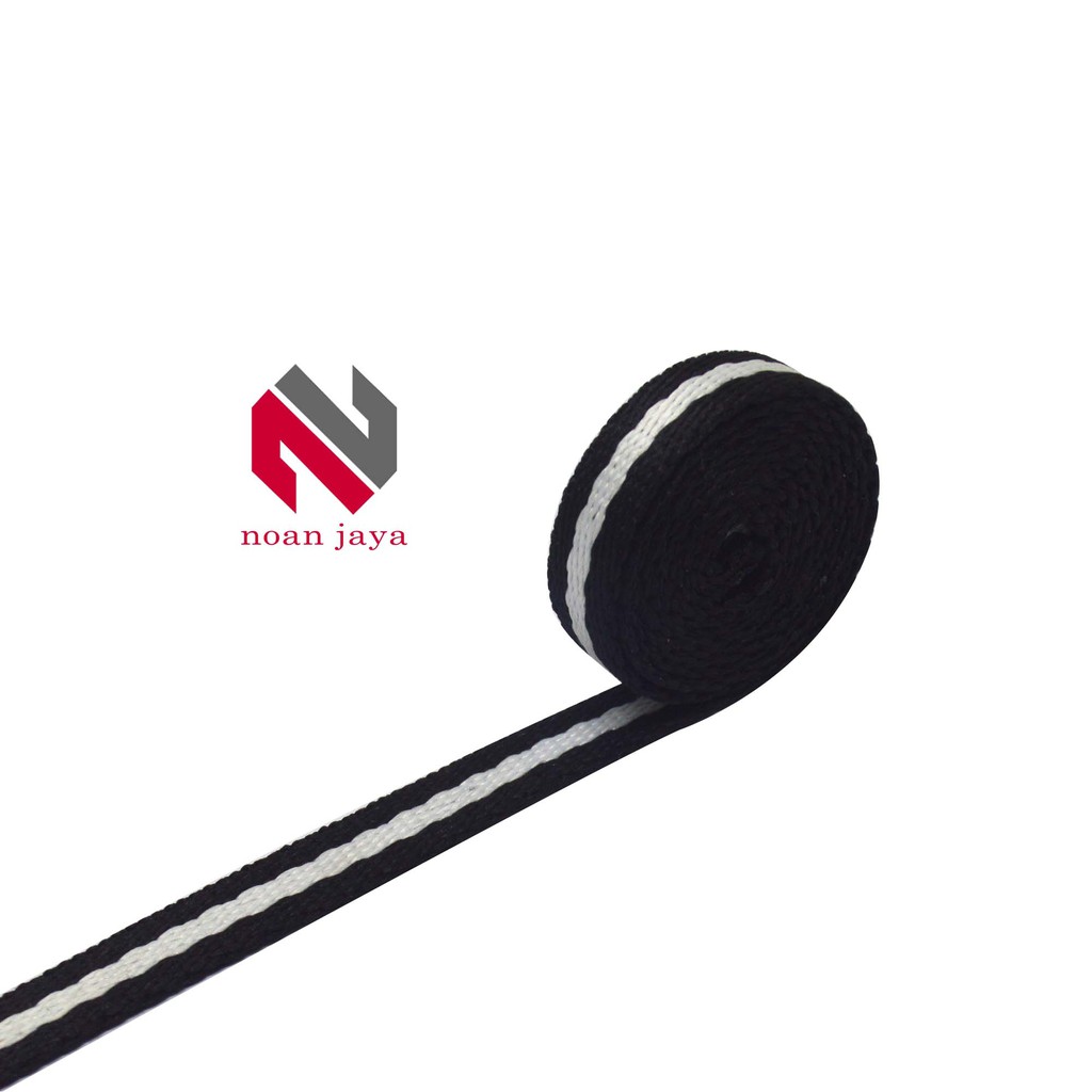 

TALI POLY KATUN 1 CM STRIP HITAM PUTIH PER YARD KT 027 10 STRIP HP