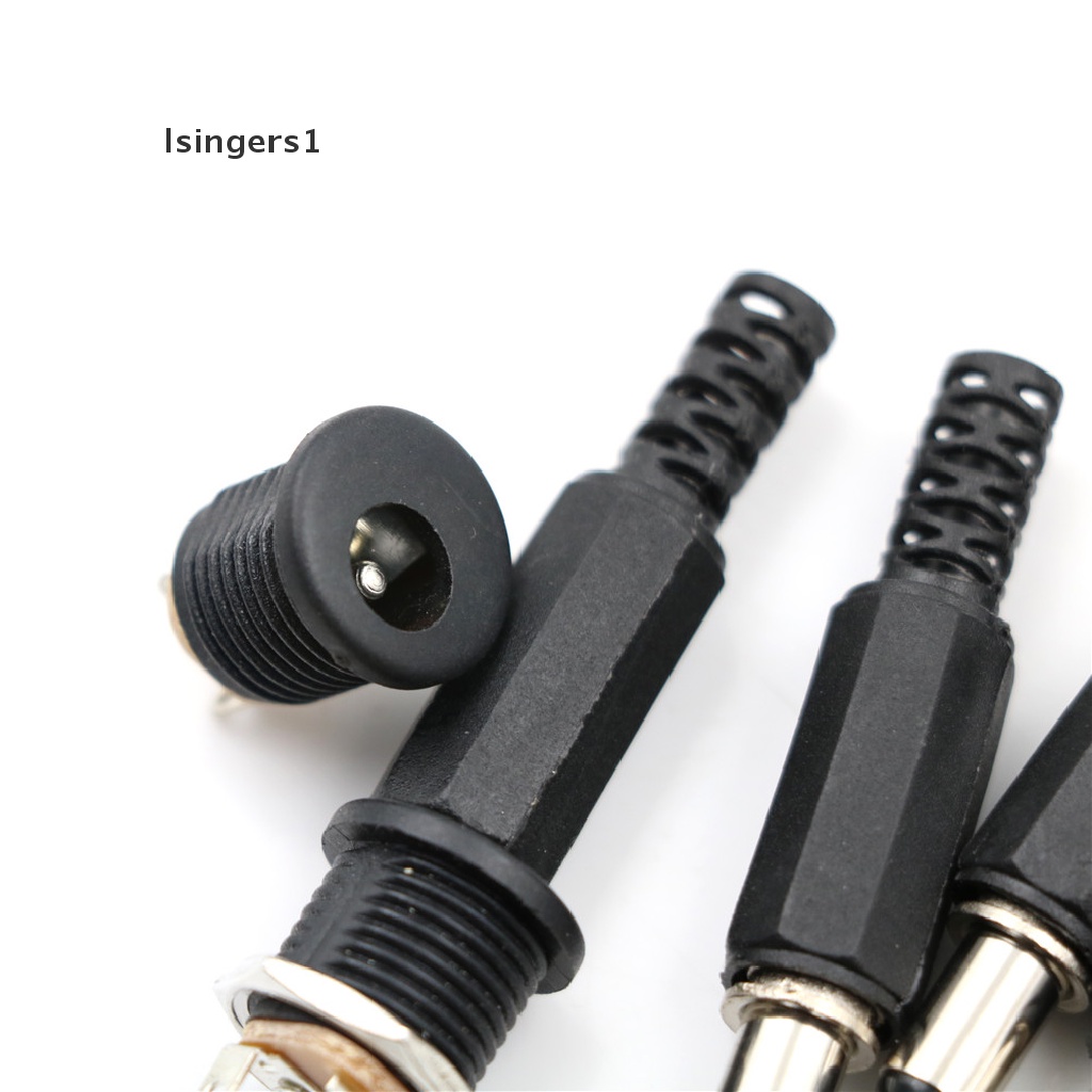 (lsingers1) 10pcs Konektor Power Plug DC Male Female 5.5mm x 2.1mm