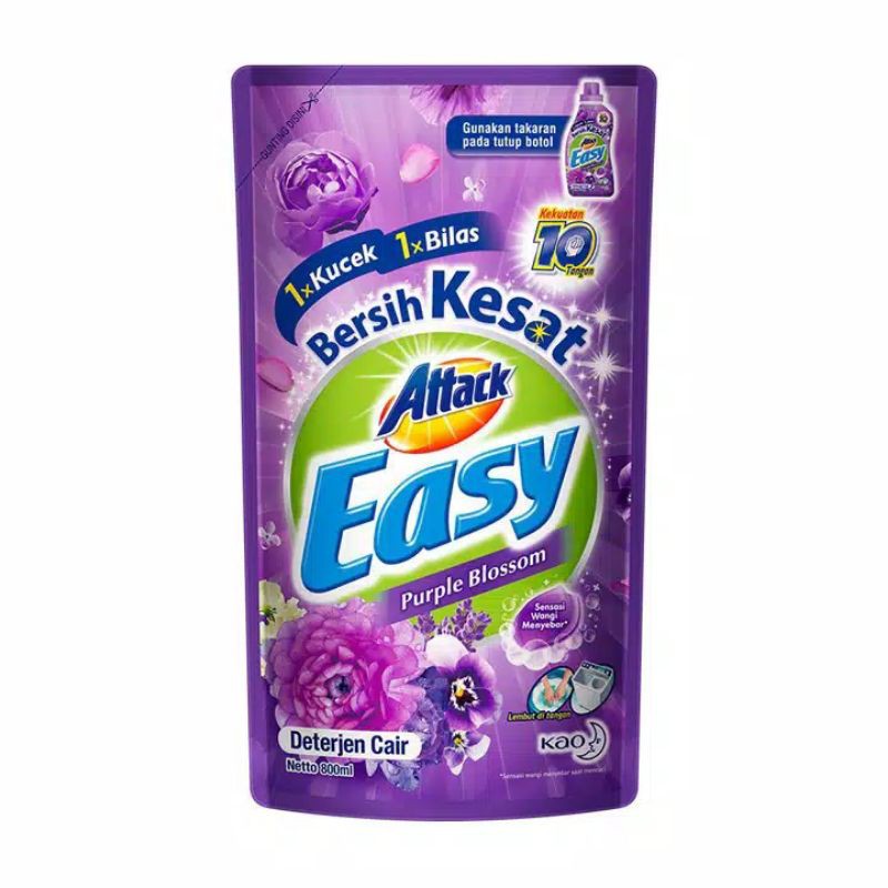 

Attack Easy Detergen Cair Purple Blossom 800ml