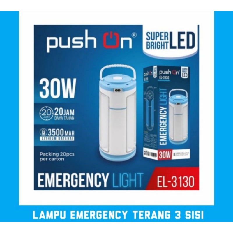 Push on Emergency EL 3130. Lampu darurat Charge EL-3130