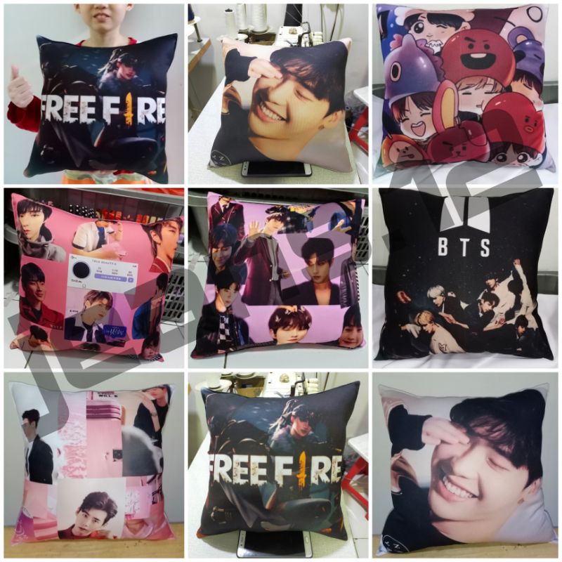 bantal foto CUSTOM 2 SISI, bantal sofa,ukuran 40x40 (grosir)