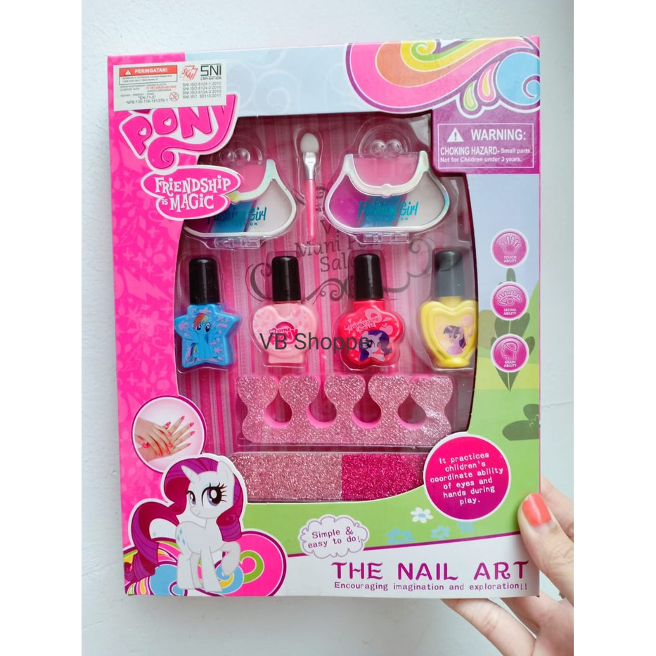 Mainan Anak Perempuan Laki Laki Bayi Cewek Cowok S45V3  Mainan Anak Nail Art Make Up Kutek Little