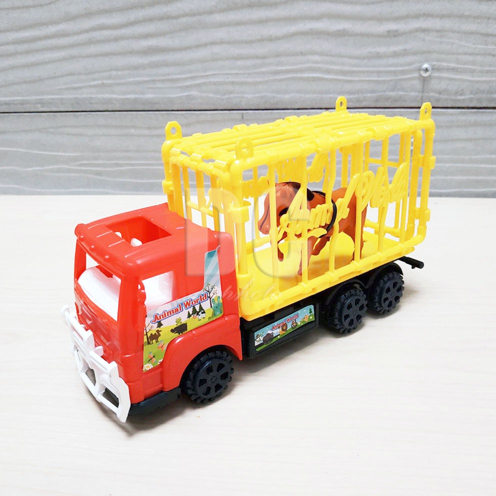 Animal Car 6521 Mainan Truck Truk Pengangkut Hewan Liar