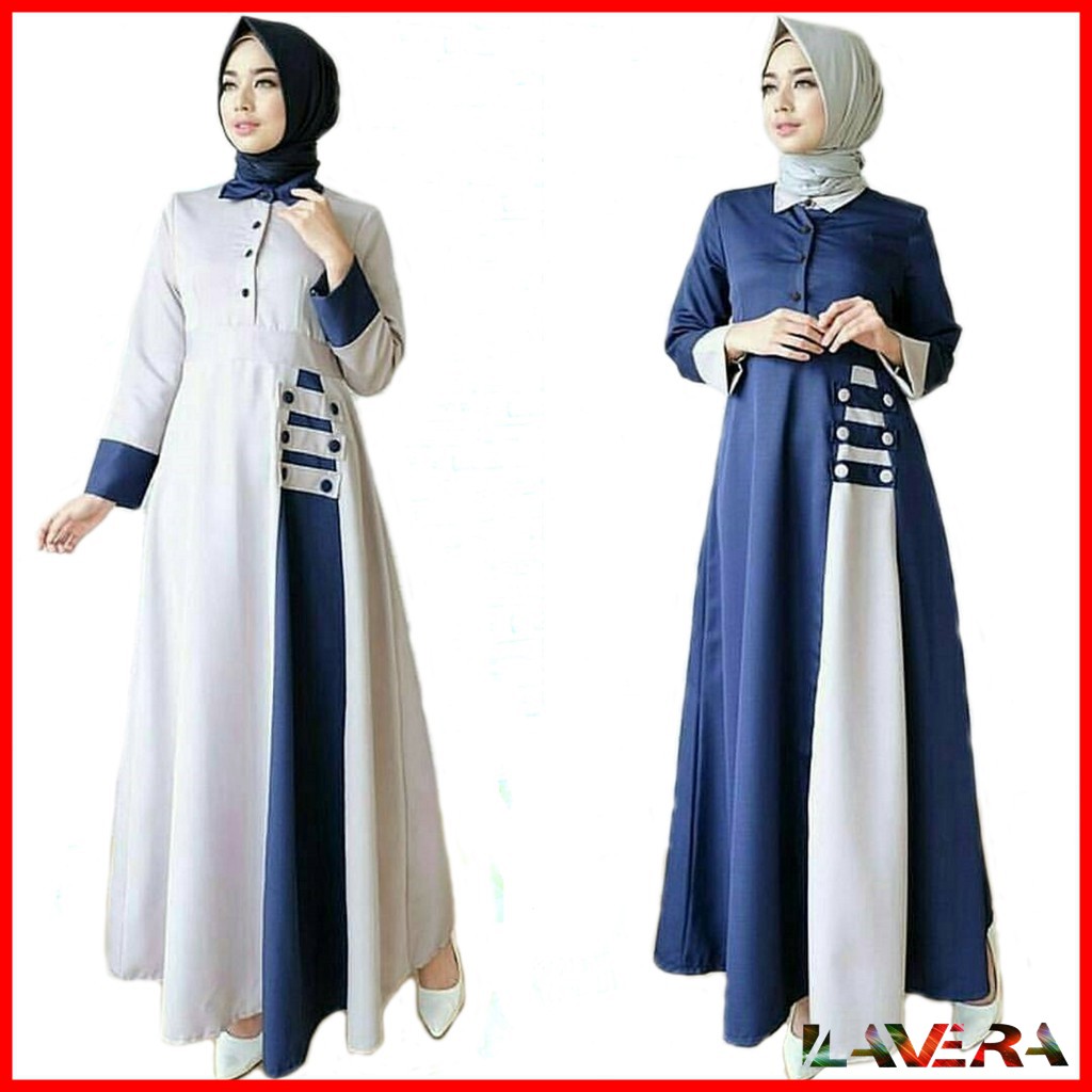 Haura Maxi Baju Maxi Dress Wanita Murah Bahan Balotelli Ukuran LD