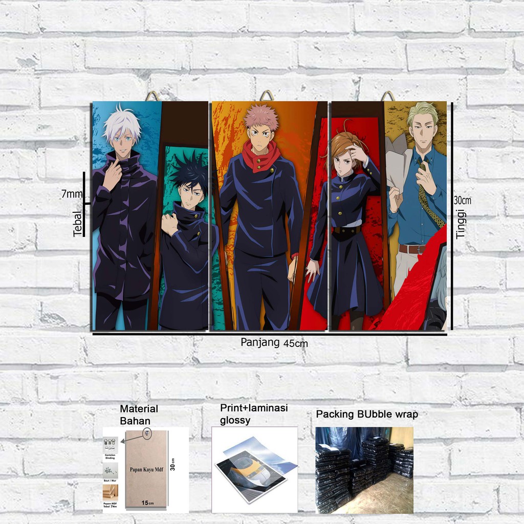 Hiasan dinding ANIME JUJUTSU KAISEN / dekorasi dinding / dekorasi kamar / poster dinding / walldecor