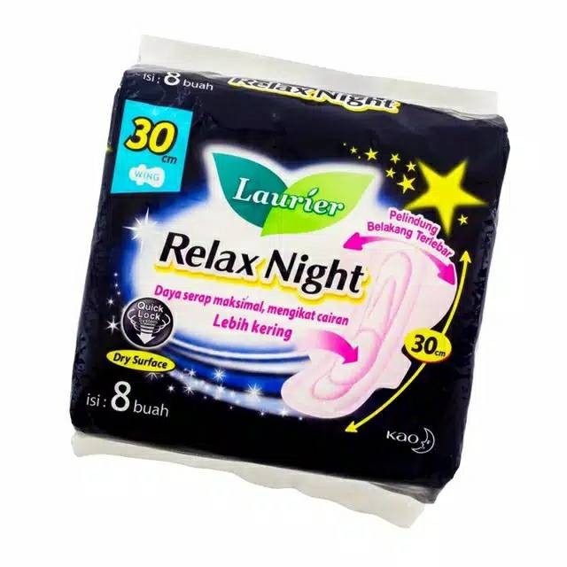 LAURIER RELAX NIGHT 30CM 8PADS