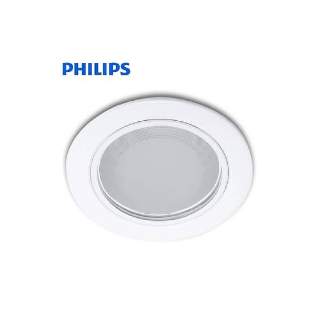 QH Philips Glass Recessed White 13804 1x18W 230V
