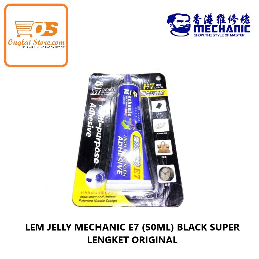 LEM JELLY MECHANIC E7 [50ML] BLACK SUPER LENGKET ORIGINAL