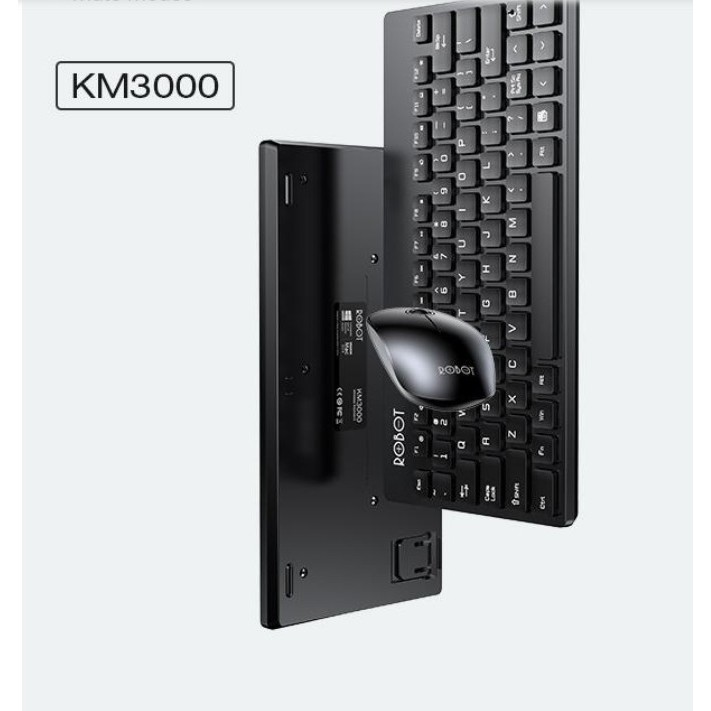 Robot KM3000 Portable Mini Wireless Keyboard dan Mouse Combo