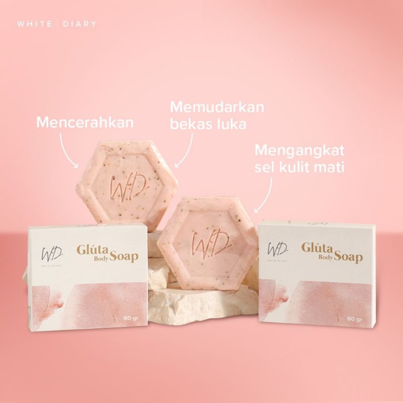 Gluta Body Soap by White Diary / Sabun Pemutih Badan / Whitening