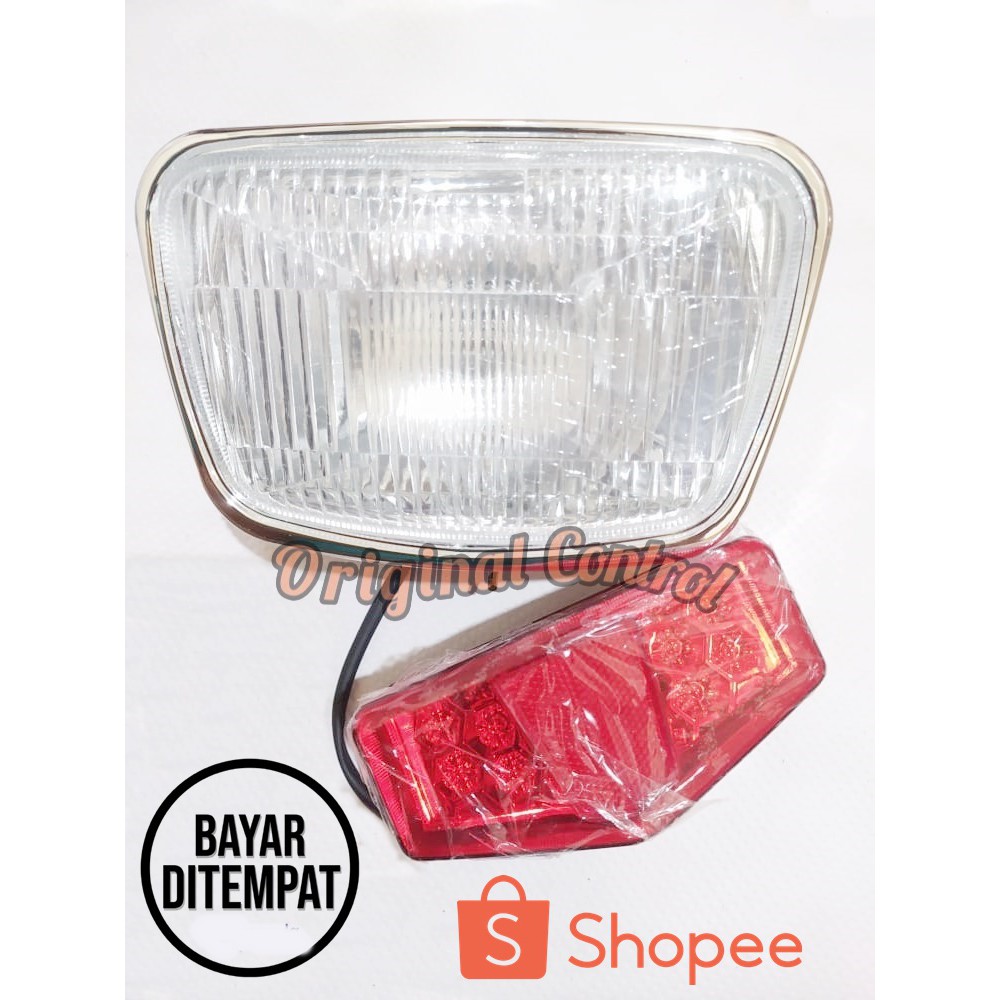 Reflektor lampu depan RX king + lampu stop LEd RX king MERAH