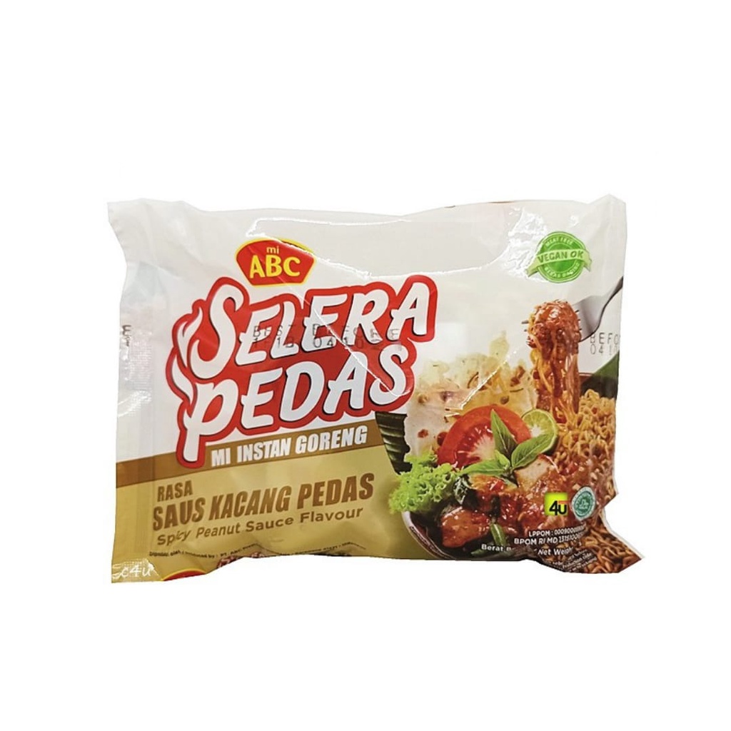 

ABC Selera Pedas Mie instan Saus Kacang Pedas - Netto 80gr