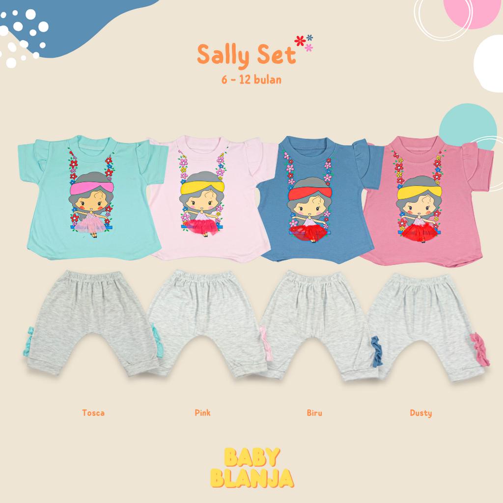 Baju Bayi Perempuan 6 12 Bulan Sally Set