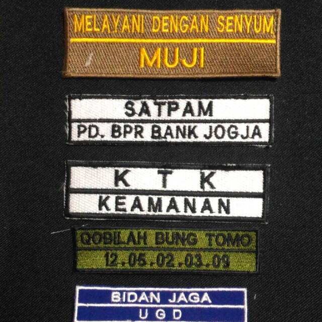 

[FULL BORDIR] Name tag 2 baris