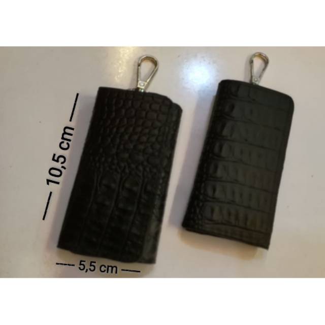 Gantungan Kunci / Key Holder Lipat Kancing Kulit Croco Asli - GKC01