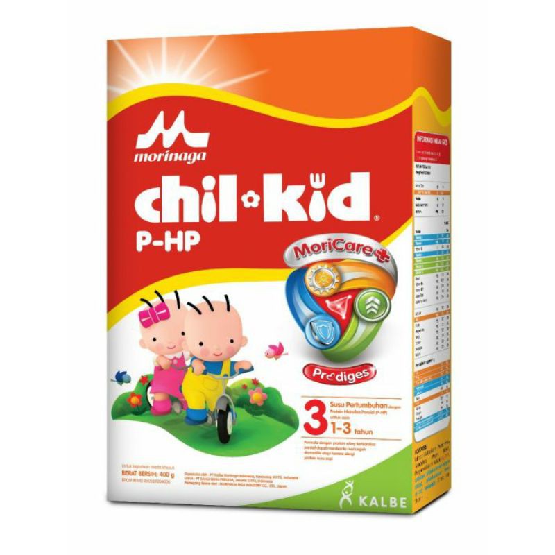 Morinaga Chil Kid P-HP 3 400gr - Susu Khusus Alergi (Hypoallergenic) Tahap 3 (1-3 Tahun)