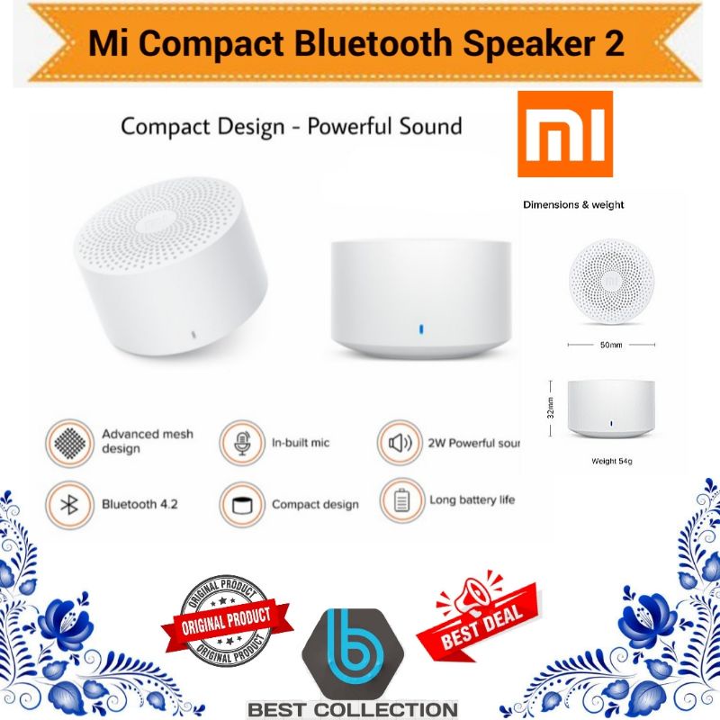 Xiaomi Mi Compact Bluetooth Speaker 2 - Speaker Mini Sound Aktif