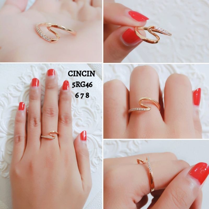 Cincin Wanita Model Fashion Anti Karat Premium