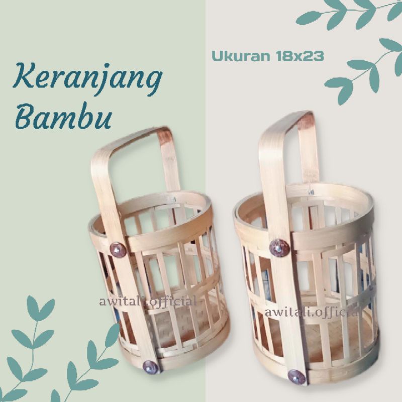Keranjang Anyaman Bambu Tas Anyaman Wadah Hampers Bambu