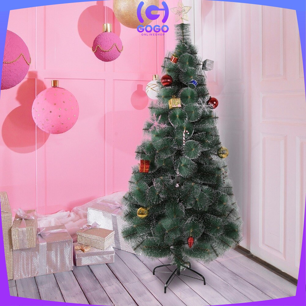 GOGO-C15 Pohon Natal 90CM 3F Jarum Dekorasi Rumah Artificial Hiasan Natal Ornamen Tanaman Hias Impor