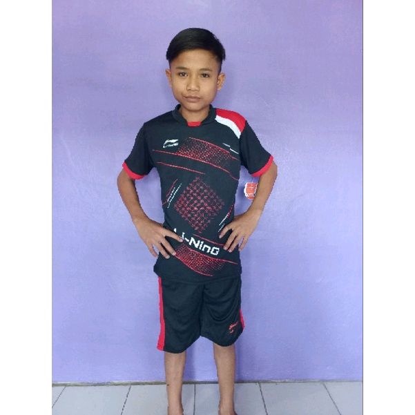 kaos badminton anak baju bulutangkis anak terbaru setelan bulutangkis anak remaja SD-SMP raket linin