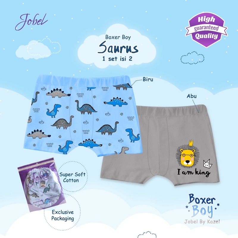 Kazel Jobel Boy Boxer - Boxer Anak isi 2 Pcs