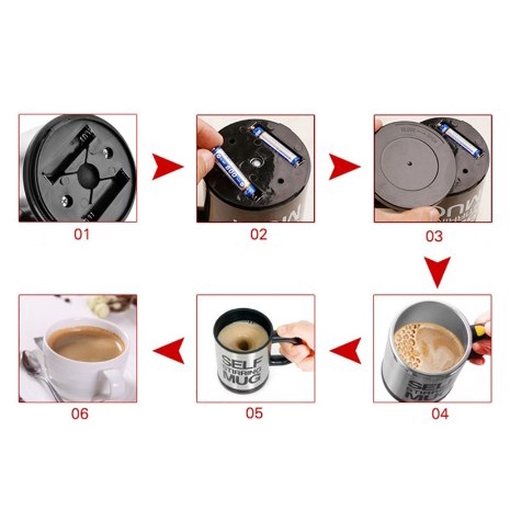 Gelas Pengaduk Otomatis Self Stirring Mug Cangkir Aduk Pengaduk Sendiri Kopi Teh Susu