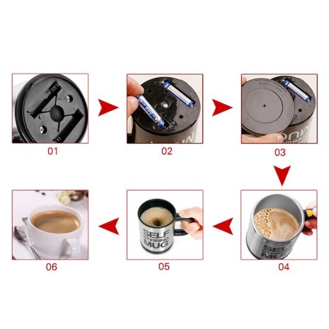 Gelas Pengaduk Otomatis Self Stirring Mug Cangkir Aduk Pengaduk Sendiri Kopi Teh Susu