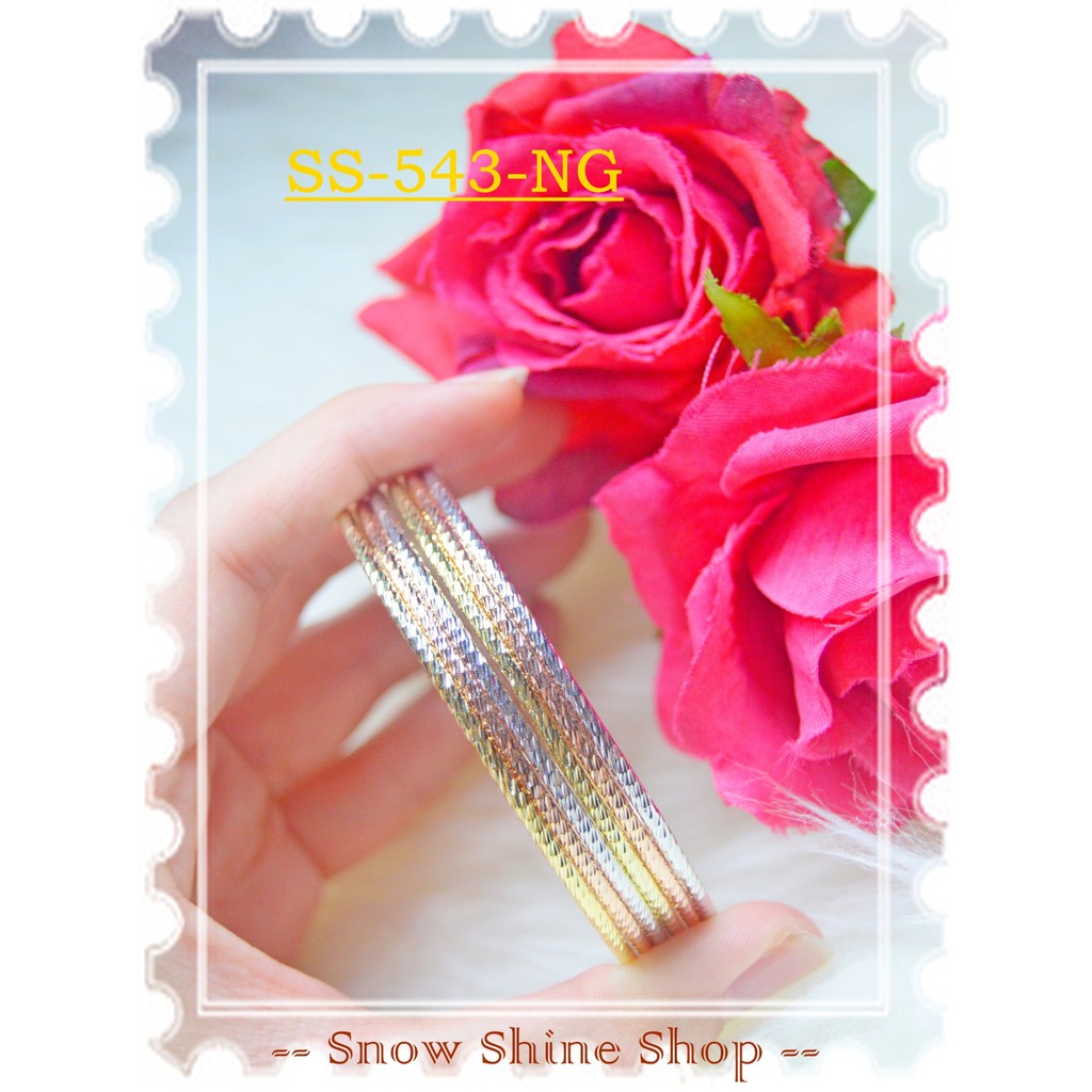 Gelang Keroncong Lapis Emas SS-543-NG 3 Warna Merek Xuping Original