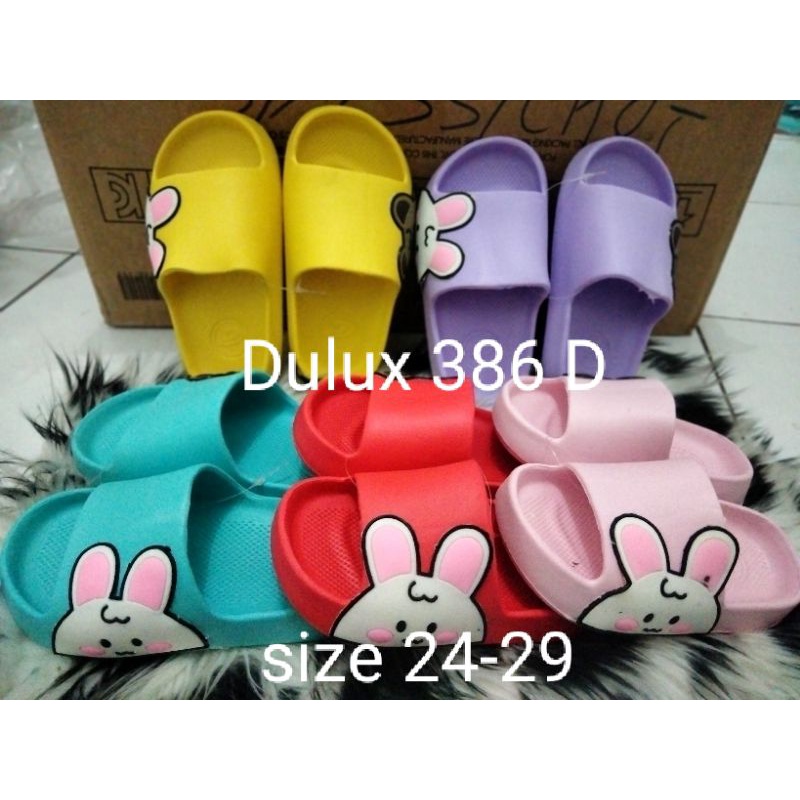 TERBARU sandal original dulux 386 anak, sandal slop anak sandal slop karakter anak