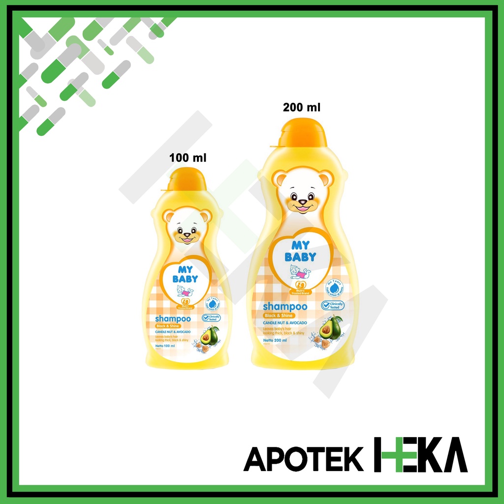 My Baby Shampoo Black &amp; Shine - Candle Nut &amp; Avocado Sampo Bayi Kuning (SEMARANG)