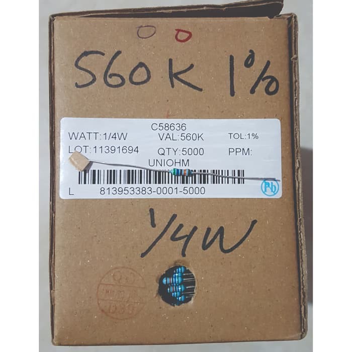 Resistor 560K 1% 1/4W Metal Film