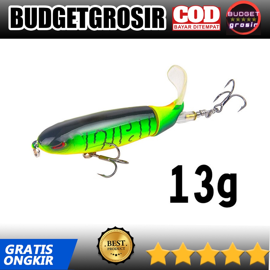 Umpan Pancing Popper Fishing Lure Bentuk Ikan Long Tail 13G - Atriptime