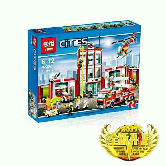 Brick Lepin 02052 City Series Fire Station 1029pcs