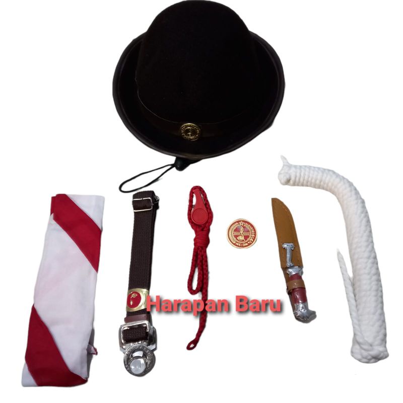 Atribut/ Alat Pramuka SD Cewek + Topi Boni